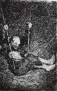 Old man on a Swing Francisco Goya